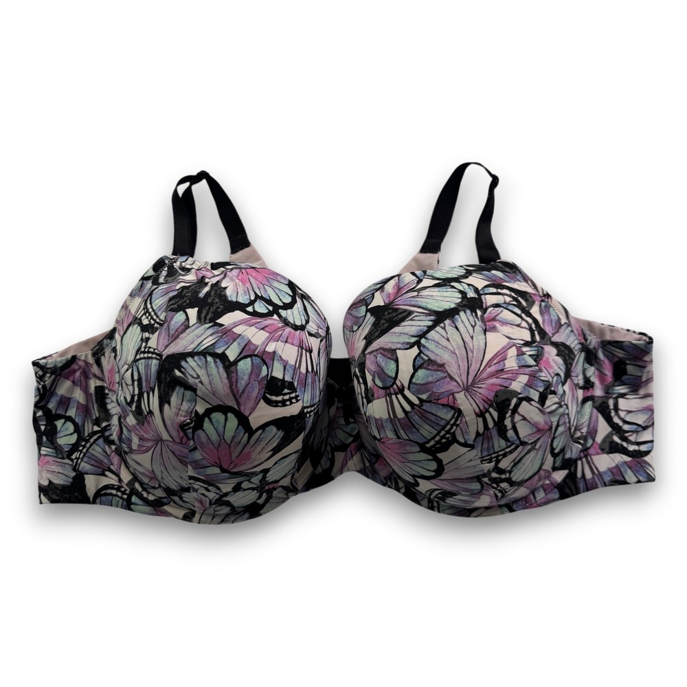 Torrid Curve 50C Butterfly Print 360 Back Smoothing Lightly Lined T-Shirt Bra